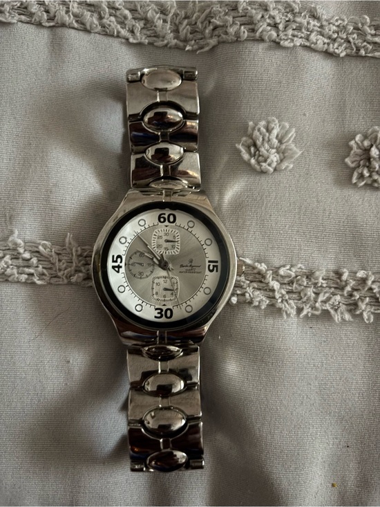 Other - Silver Stainless Steel Chronograph Bracelet Watch - Silver Tone